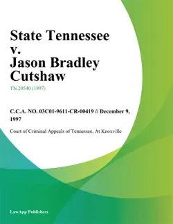 state tennessee v. jason bradley cutshaw book cover image