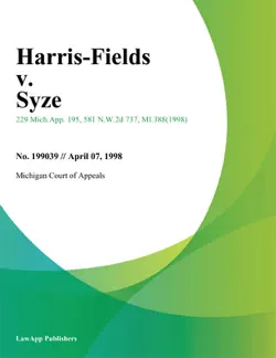 harris-fields v. syze book cover image