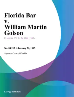 florida bar v. william martin golson book cover image