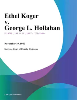 ethel koger v. george l. hollahan imagen de la portada del libro