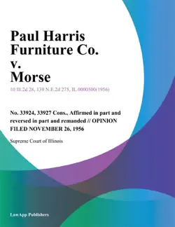 paul harris furniture co. v. morse book cover image