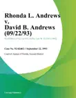 Rhonda L. Andrews v. David B. Andrews synopsis, comments