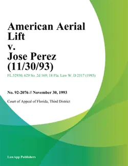 american aerial lift v. jose perez imagen de la portada del libro