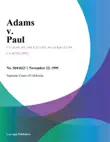 Adams V. Paul synopsis, comments