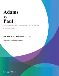 adams v. paul book cover image