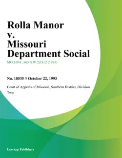 rolla manor v. missouri department social book cover image