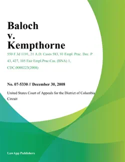 baloch v. kempthorne book cover image