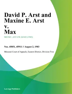 david p. arst and maxine e. arst v. max book cover image