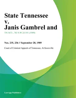 state tennessee v. janis gambrel and book cover image