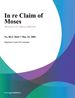 in re claim of moses book cover image