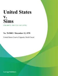 united states v. sims book cover image