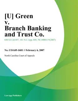 green v. branch banking and trust co. book cover image