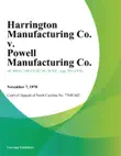 Harrington Manufacturing Co. v. Powell Manufacturing Co. synopsis, comments