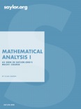 Mathematical Analysis book summary, reviews and download