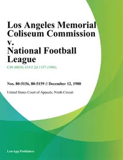 los angeles memorial coliseum commission v. national football league book cover image