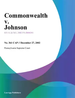 commonwealth v. johnson book cover image