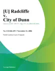 [U] Radcliffe v. City of Dunn sinopsis y comentarios