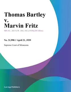 thomas bartley v. marvin fritz. imagen de la portada del libro