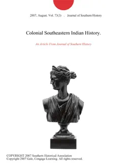 colonial southeastern indian history. imagen de la portada del libro