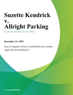 suzette kendrick v. allright parking book cover image