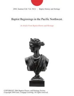 baptist beginnings in the pacific northwest. imagen de la portada del libro