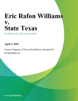 eric rafon williams v. state texas book cover image