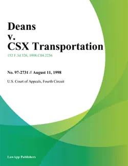deans v. csx transportation book cover image