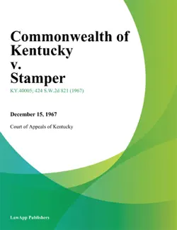 commonwealth of kentucky v. stamper book cover image