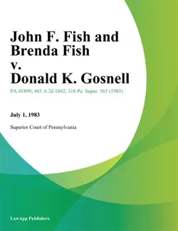 john f. fish and brenda fish v. donald k. gosnell book cover image
