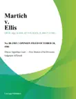 Martich v. Ellis synopsis, comments