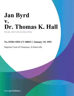 jan byrd v. dr. thomas k. hall book cover image