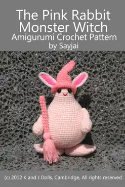 the pink rabbit monster witch amigurumi crochet pattern book cover image