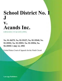 school district no. 1 j v. acands inc. imagen de la portada del libro