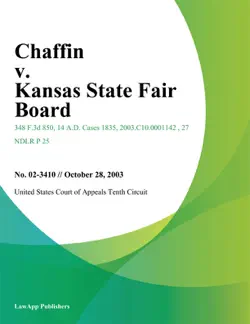 chaffin v. kansas state fair board imagen de la portada del libro