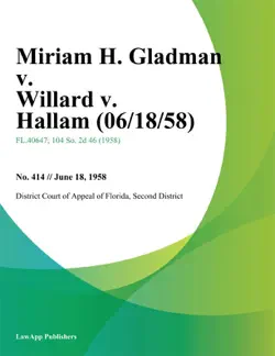 miriam h. gladman v. willard v. hallam book cover image