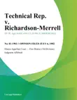 Technical Rep. v. Richardson-Merrell sinopsis y comentarios