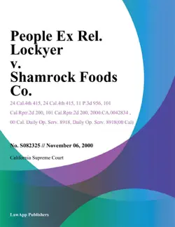 people ex rel. lockyer v. shamrock foods co. book cover image