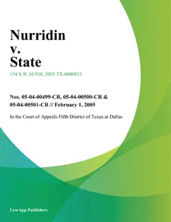 nurridin v. state book cover image
