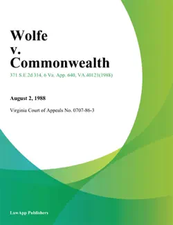 wolfe v. commonwealth book cover image