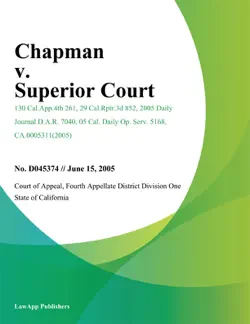 chapman v. superior court book cover image