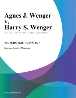 agnes j. wenger v. harry s. wenger. imagen de la portada del libro