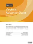 Virginia Advance Sheet April 2012 synopsis, comments