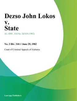 dezso john lokos v. state book cover image