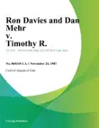 Ron Davies and Dan Mehr v. Timothy R. synopsis, comments