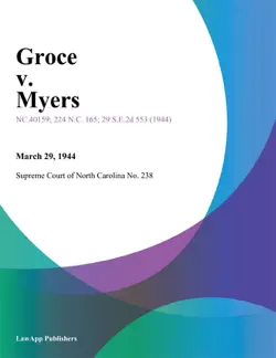 groce v. myers book cover image