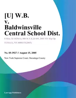 w.b. v. baldwinsville central school dist. book cover image