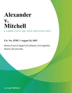 alexander v. mitchell book cover image