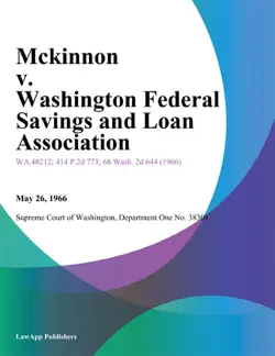 mckinnon v. washington federal savings and loan association book cover image