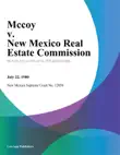 Mccoy v. New Mexico Real Estate Commission synopsis, comments