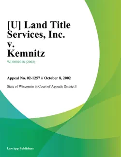 land title services, inc. v. kemnitz book cover image